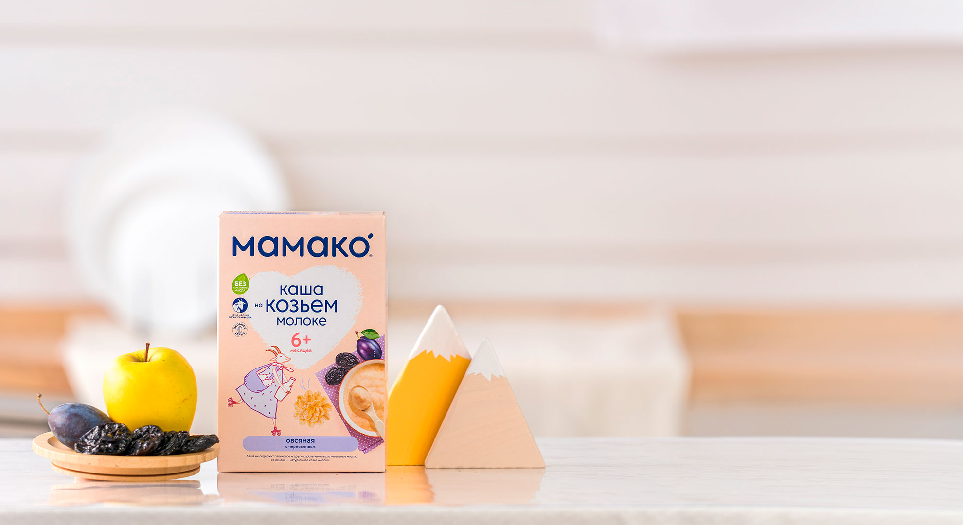 Ешкі сүтіндегі қара өрік сұлы жармасы МАМАКО<sup>®</sup> ботқасы