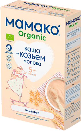 Ешкі сүтіндегі арпа МАМАКО<sup>®</sup> Organic ботқасы