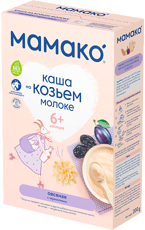 Ешкі сүтіндегі қара өрік сұлы жармасы МАМАКО<sup>®</sup> ботқасы